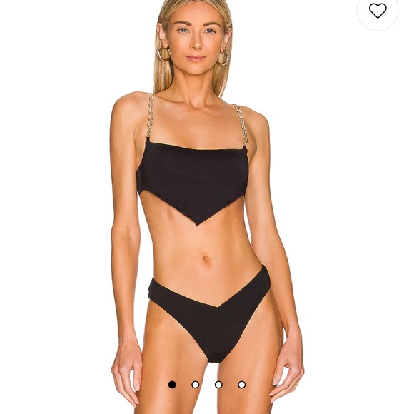 WeWoreWhat Black Bandana Top with Gold Shell Straps Size XS (NWT) - Picture 15 of 15